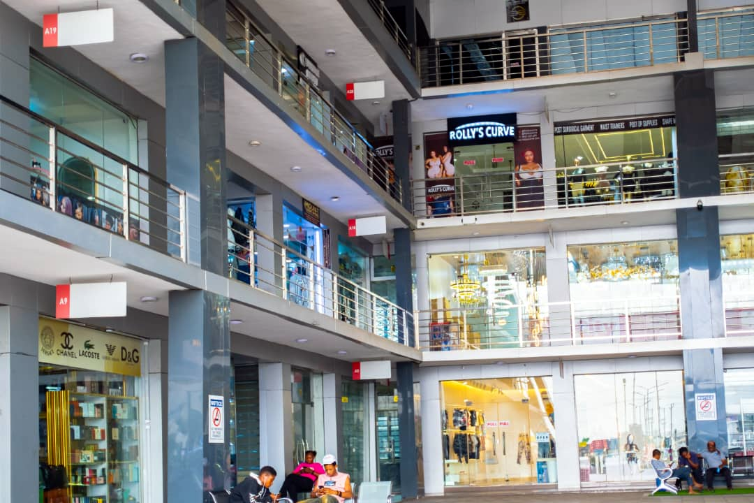 Time Square Mall interior lobby and garden